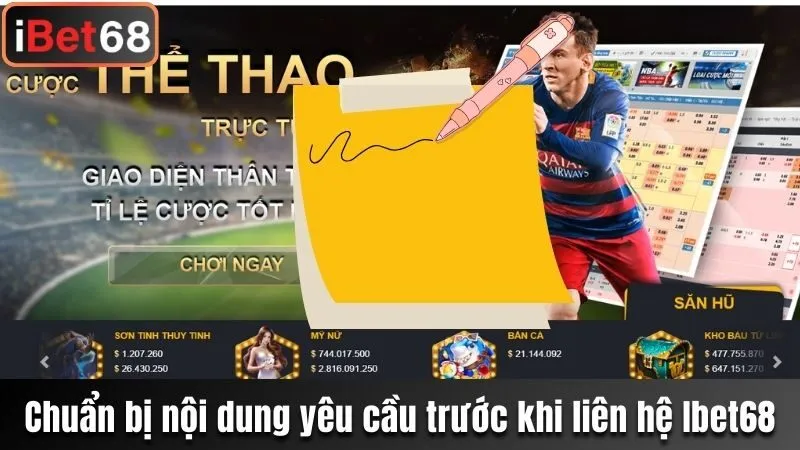 Chuẩn bị nội dung yêu cầu trước khi liên hệ Ibet68